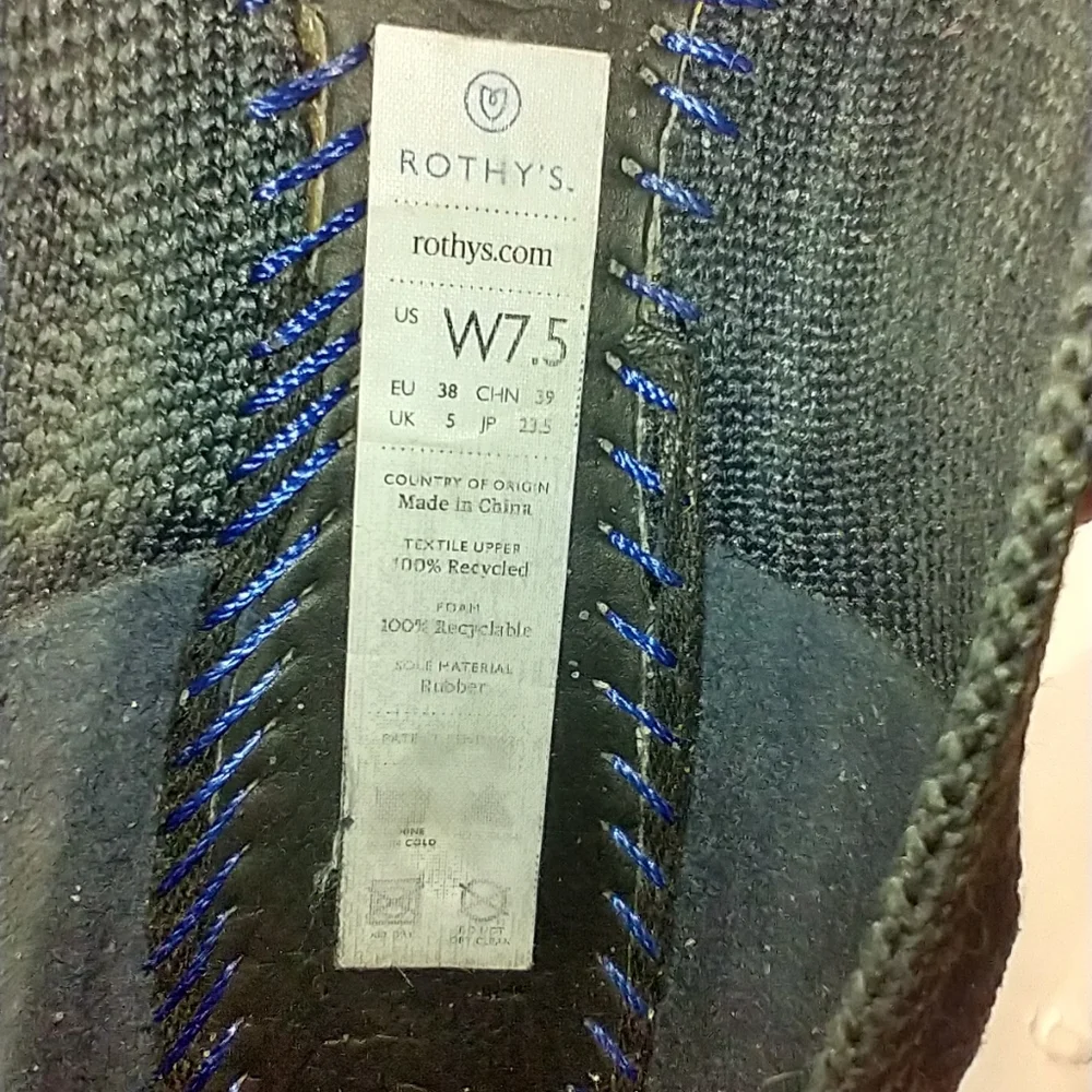 Rothy's The Point Camo Knit Flats Shoes Women's sz 7.5.